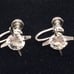 Vintage white topaz screw on earrings