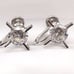 Vintage white topaz screw on earrings