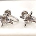 Vintage white topaz screw on earrings