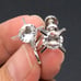 Vintage white topaz screw on earrings