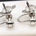 Vintage white topaz screw on earrings
