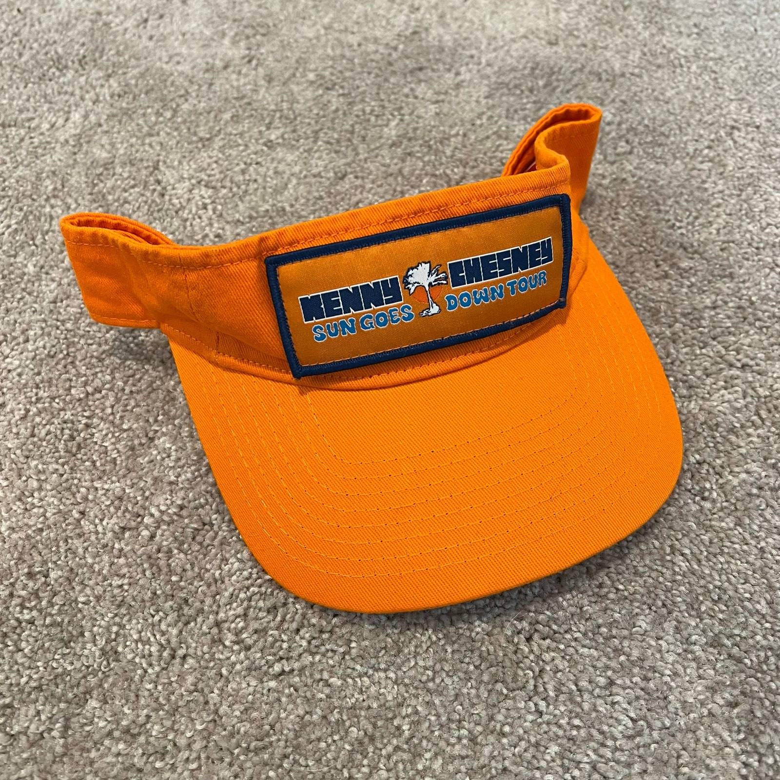 No Shoes Nation Kenny Chesney Sun Goes Down Tour Visor Bright Orange