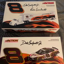 Nascar Dale Earnhardt Jr # 8 D M P 1.24 Scale Diecast & Hauler