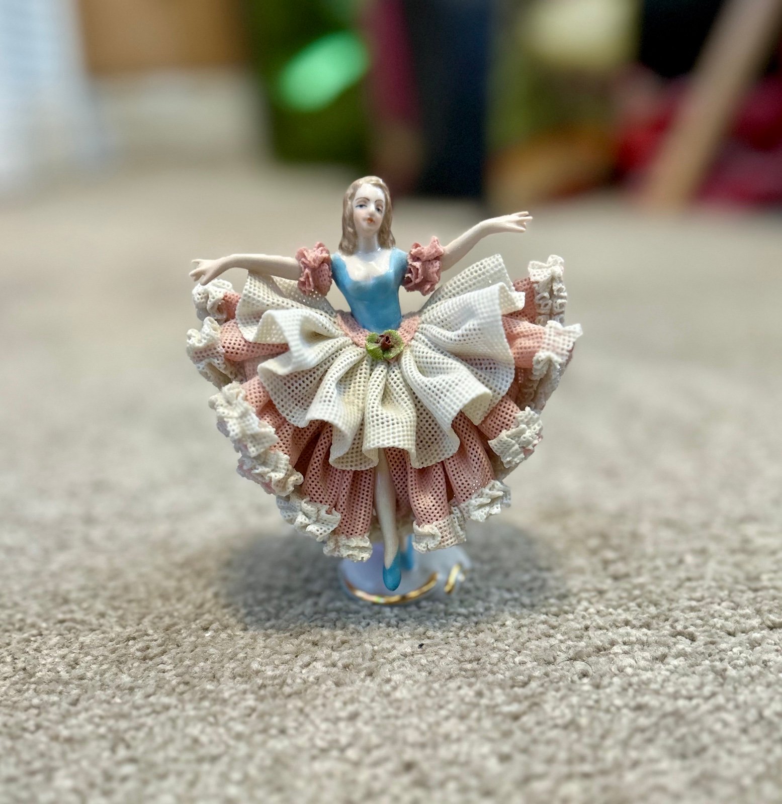Volkstedt Dresden Porcelain Ballerina Figurine