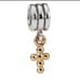 Authentic Pandora Retired Two-Tone Cross Dangle Charm