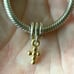 Authentic Pandora Retired Two-Tone Cross Dangle Charm