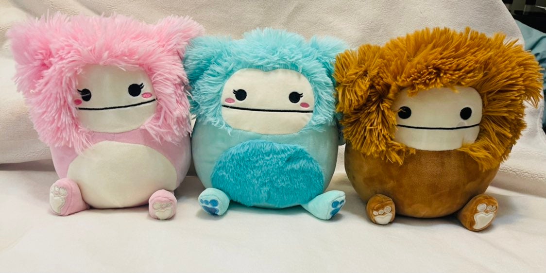 Squismallow Benny Brina & joelle set of 3, all 8 inches each