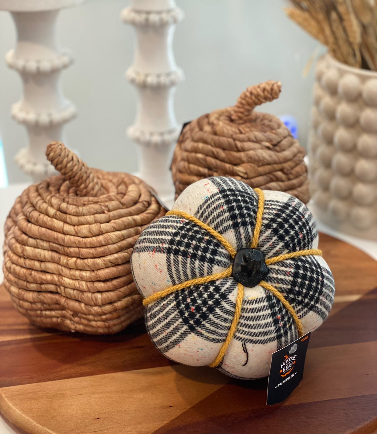 Target Woven & Plaid Pumpkins NEW 2021