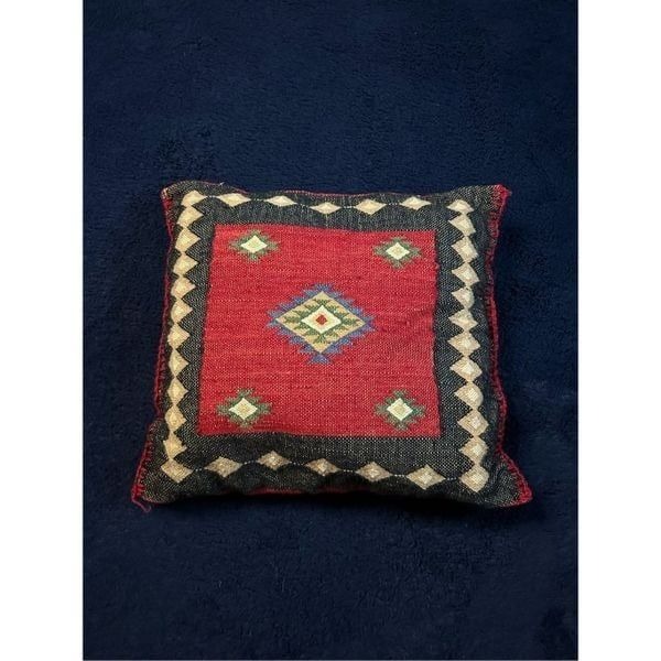 Vintage Folk Art Woven Pillow Decorative Home Decor