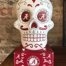 University of Alabama Crimson Tide NCAA Sugar Skull Statue