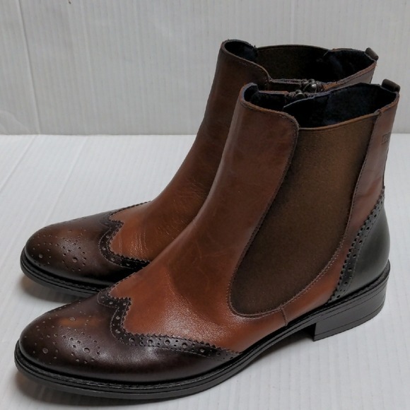 Dorking Tierra D8905 Brown Leather Chelsea Ankle Boots Size 39/8.5 NWOT