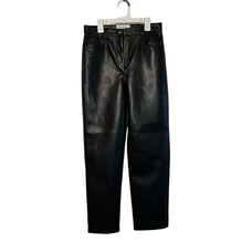 Wilfred The Melina Pants Black Vegan Leather Womens High Waisted Size 6
