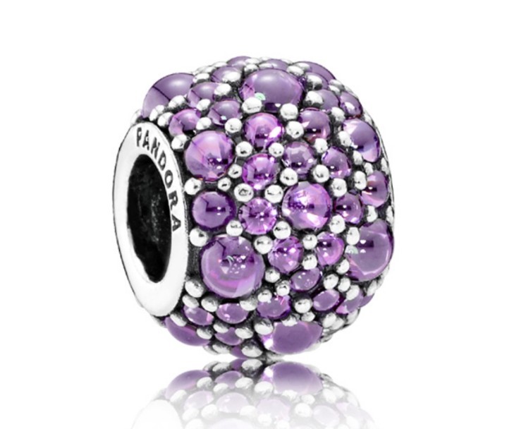 Pandora Shimmering Droplets with Purple Zirconia
