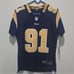 Los Angeles Rams NFL throwback Jersey, stitched #91 Long women's large NWT