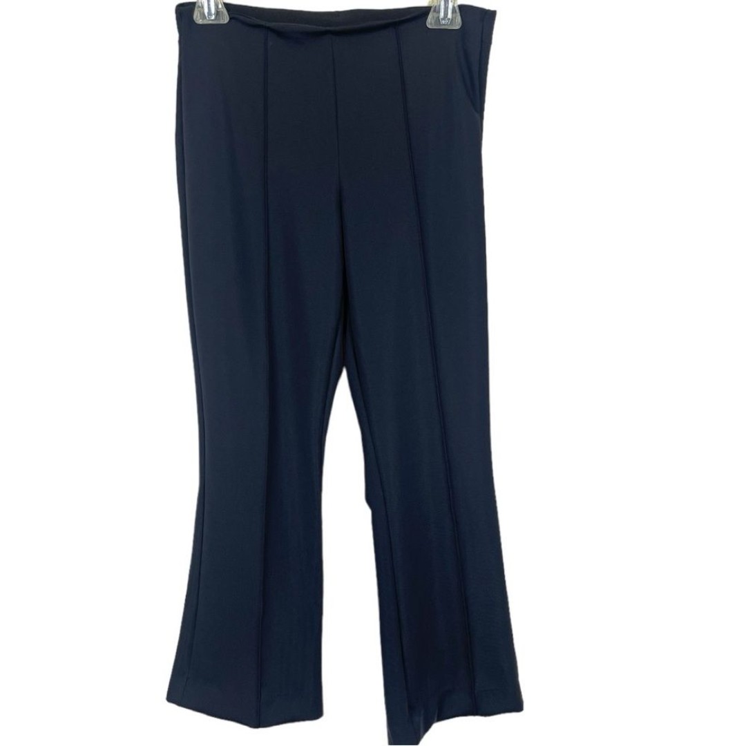 Carbon 38 black cropped bootcut pull on trousers M