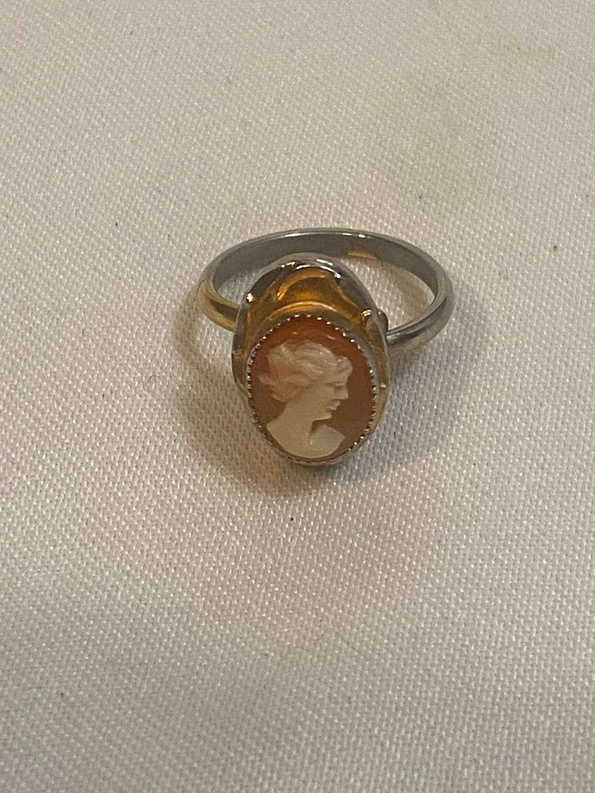 Antique Woman Cameo 1 20 12 KT Karat Gold GF Adjustable