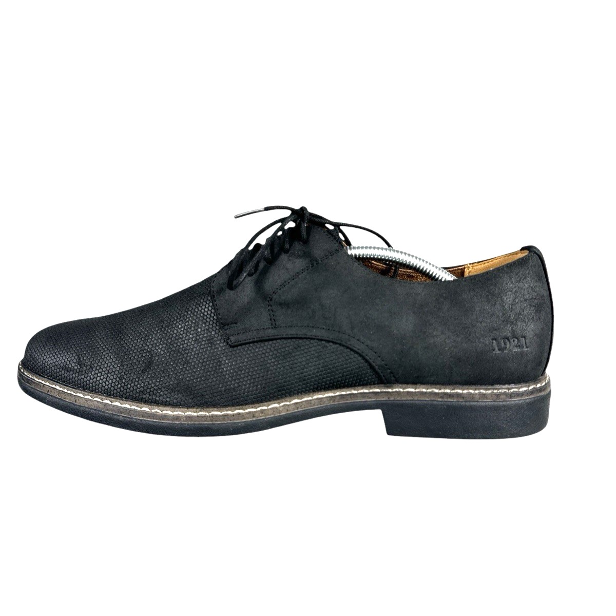 Freeman Milton Men's Black Derby Dress Shoes – Foam Insole, Size 11M
