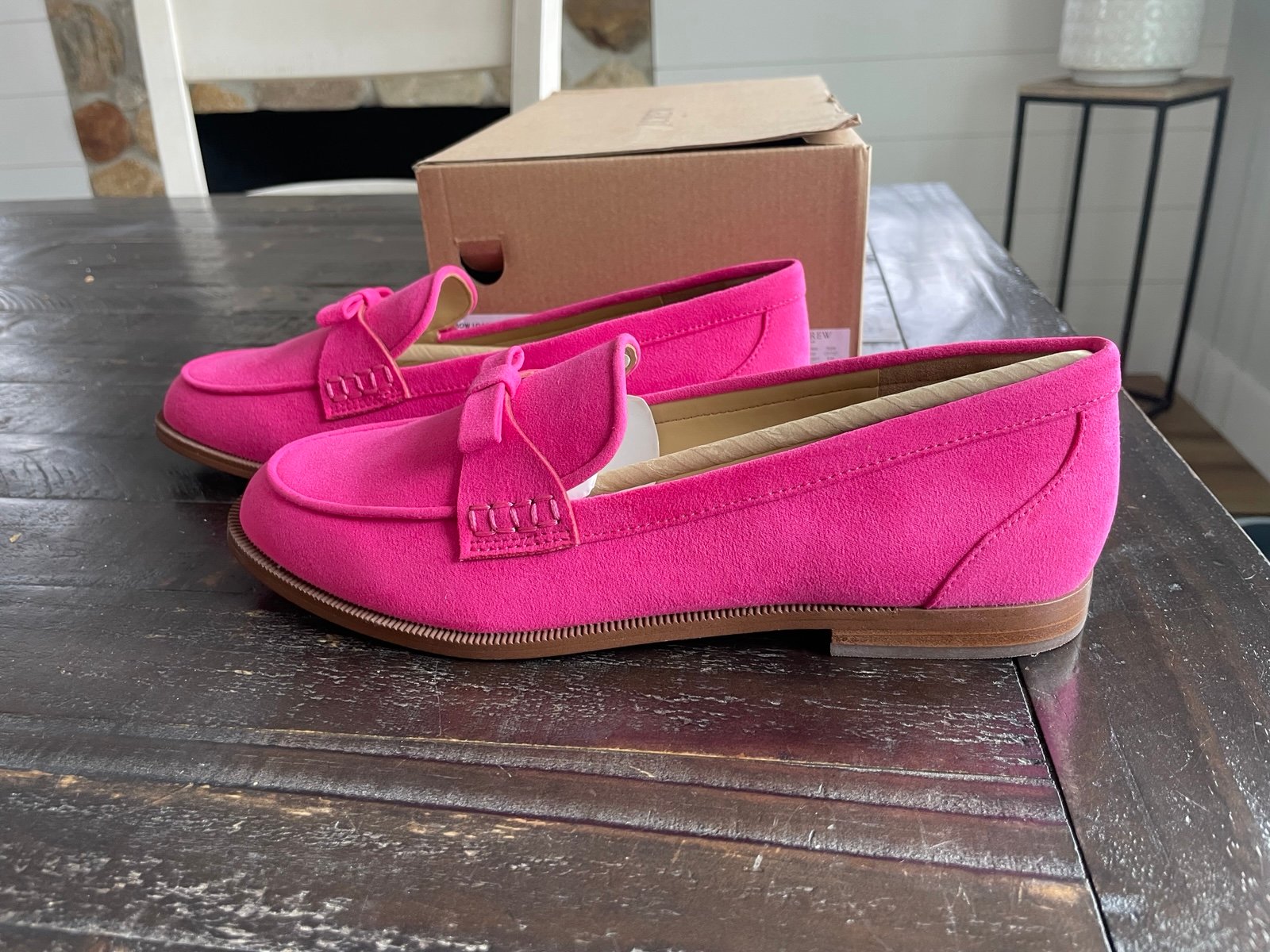 NWT J. Crew Sueded bow loafers