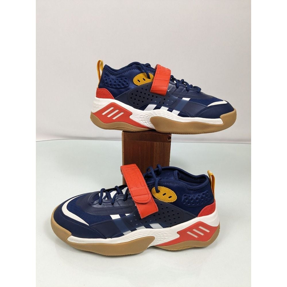 Adidas Streetball III Low Team Navy Blue Red White Gum Men Size Shoes IF2587 8.5