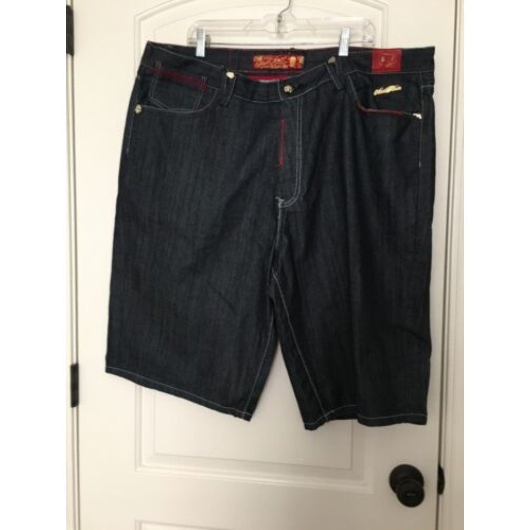 Stash House Men's Big & Tall Blue Jean Shorts Pockets Zip Button Size 42