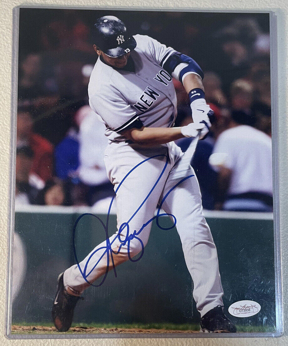 Alex Rodriguez Signed Autograph 8X10 Batting Photo JSA D73938 Yankees Mint