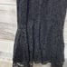 Monique Lhuillier Velvet Ruffle Hem Midi Dress Black Size 12
