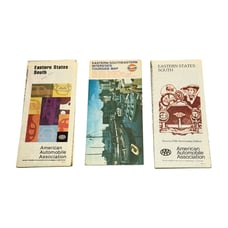 Vintage AAA & Gulf Travel Maps - United States Eastern & Southeastern - Lot of 3