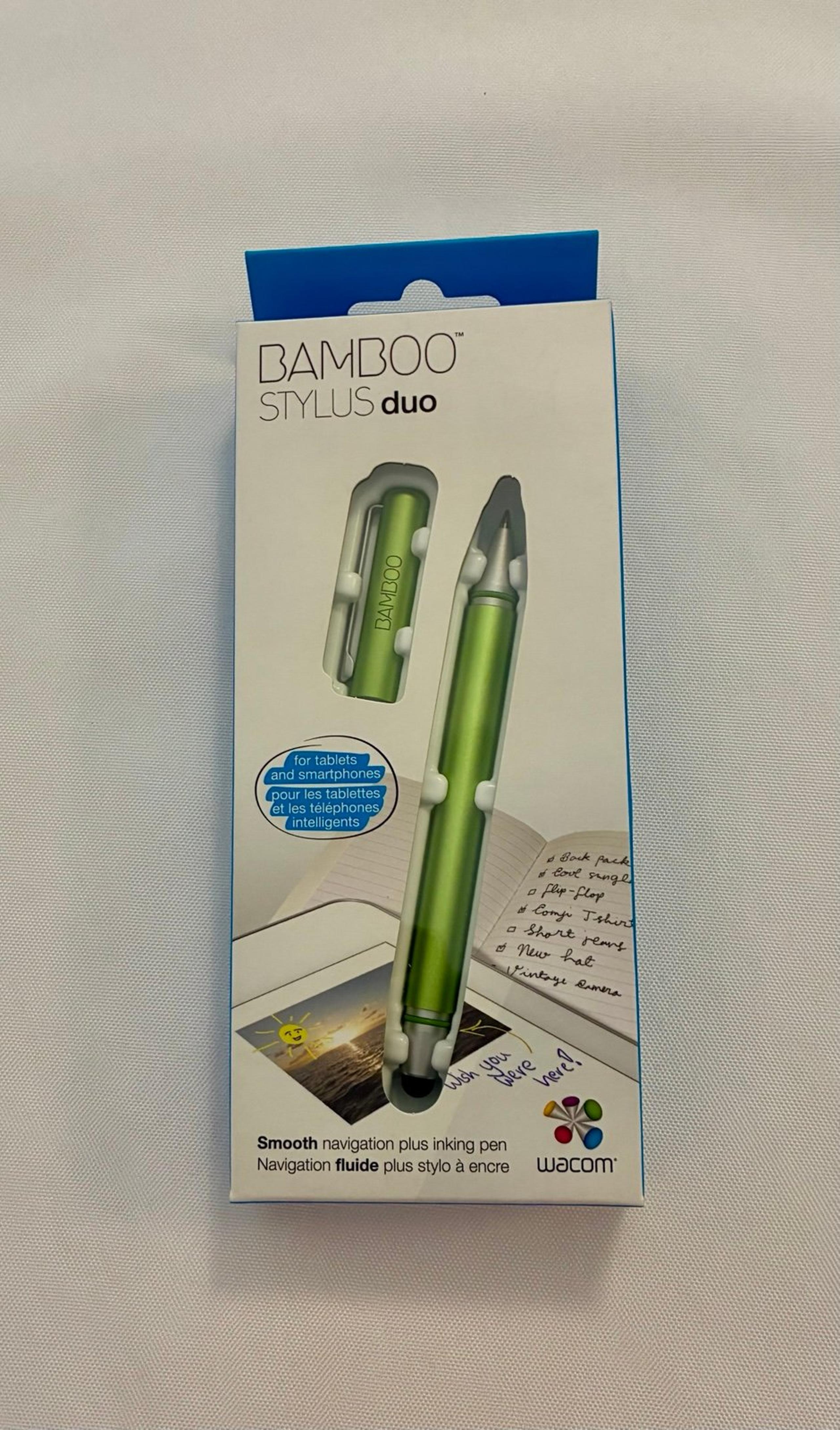 NEW Co Green Bamboo Stylus Duo for Tablets or Smartphones - Wacom
