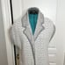 Anthropologie MOTH Wool Textured Floral Knit Open Front Duster Cardigan Sweater