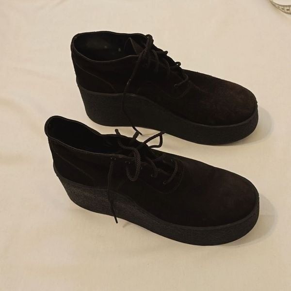 Robert clergerie suede platform shoes size 8