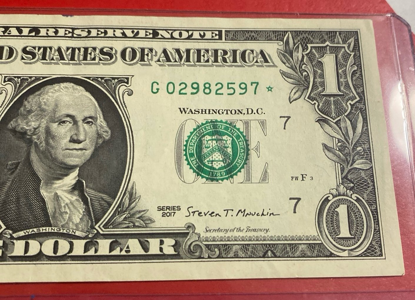 1 Dollar Bill Star Note