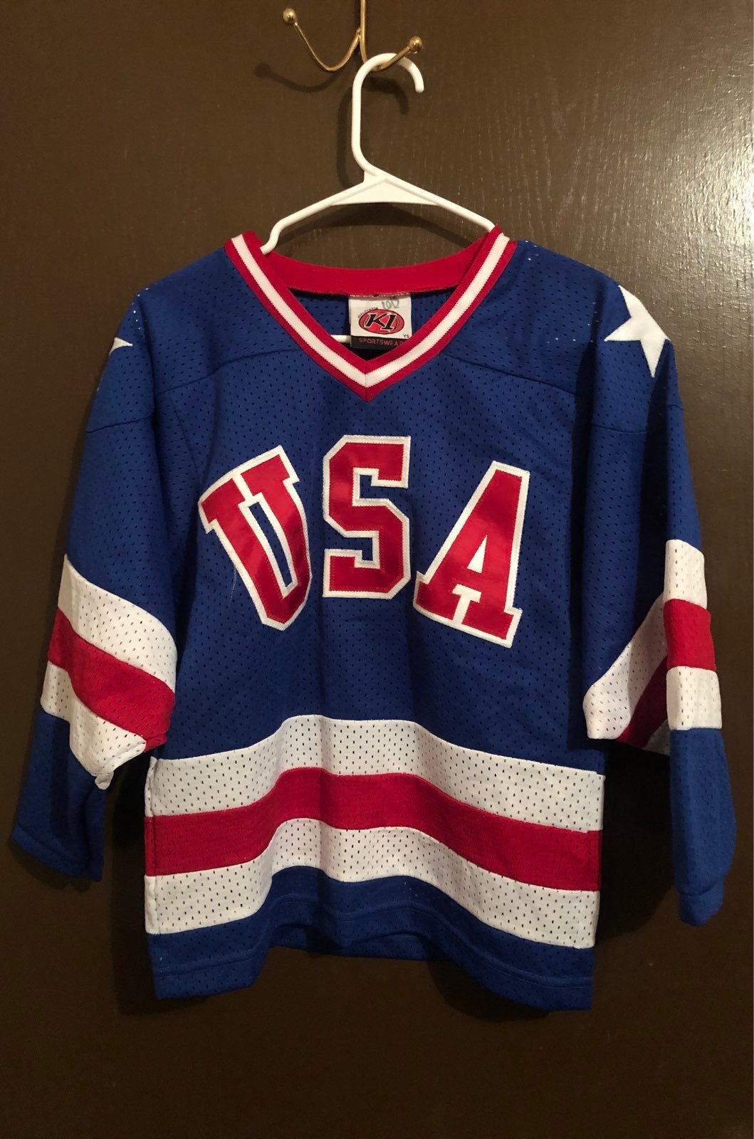 RetroNHLK1SportsWearYouthM80'sUSAMeshJer