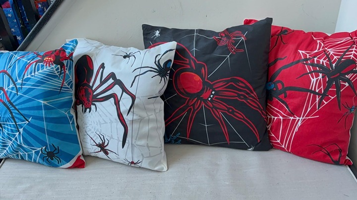 4 Pcs Halloween Spider Pillow Covers 18 x 18 Inches Spider Throw Pillow Covers