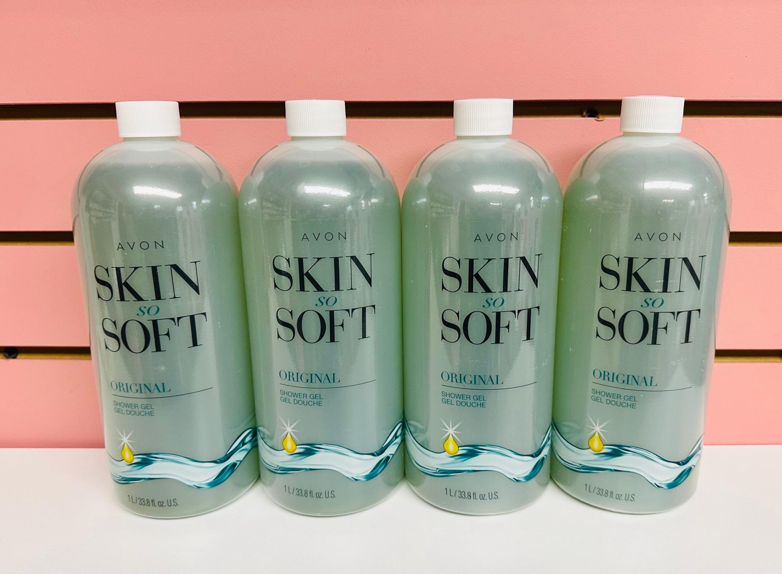 4, Skin So Soft Original Bonus-Size Shower Gel