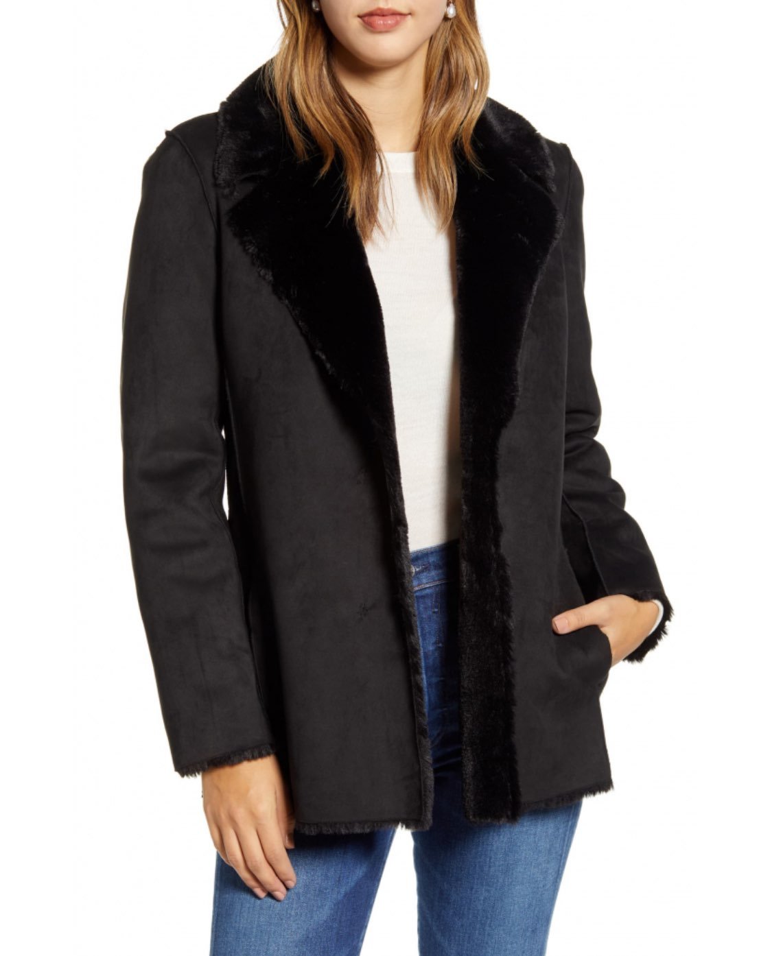 Rachel Parcell Faux Shearling Coat