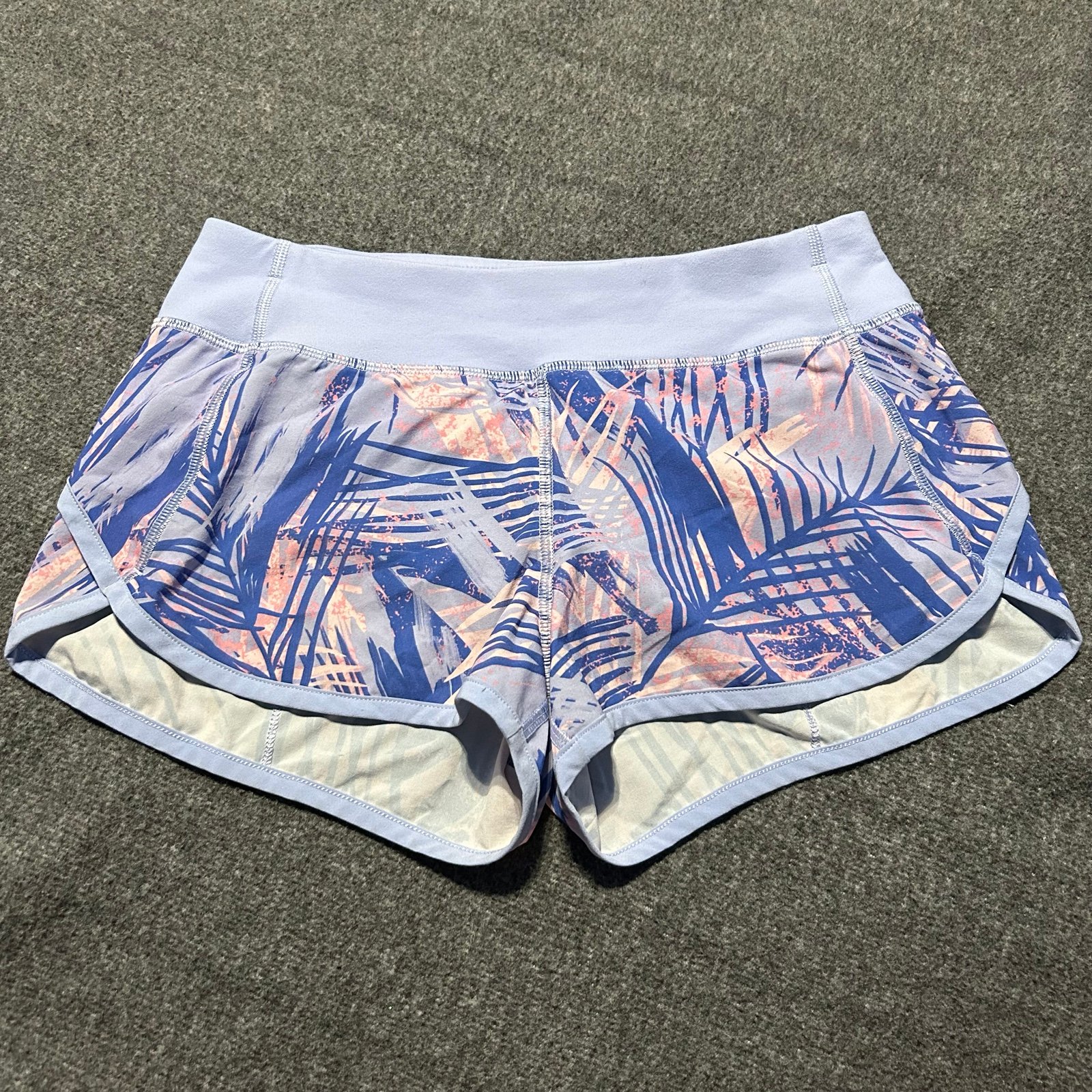 Ivivva By Lululemon Speedy Shorts 2” Size 12 Palms Multicolor Lavender Lined