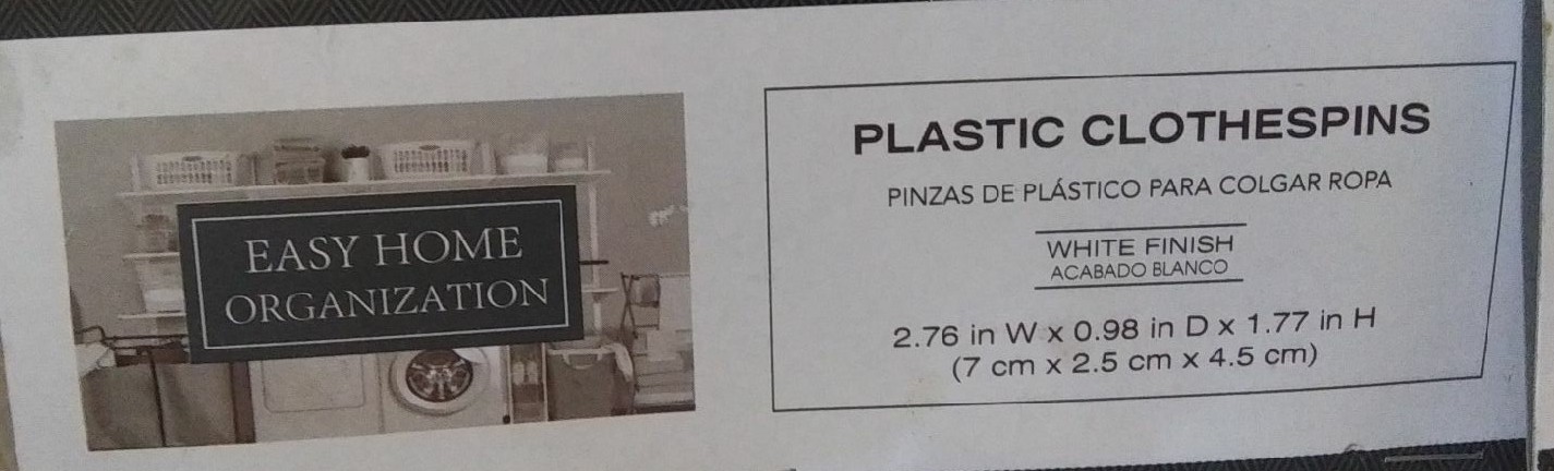 5-packs plastic Multipurpose clothespins