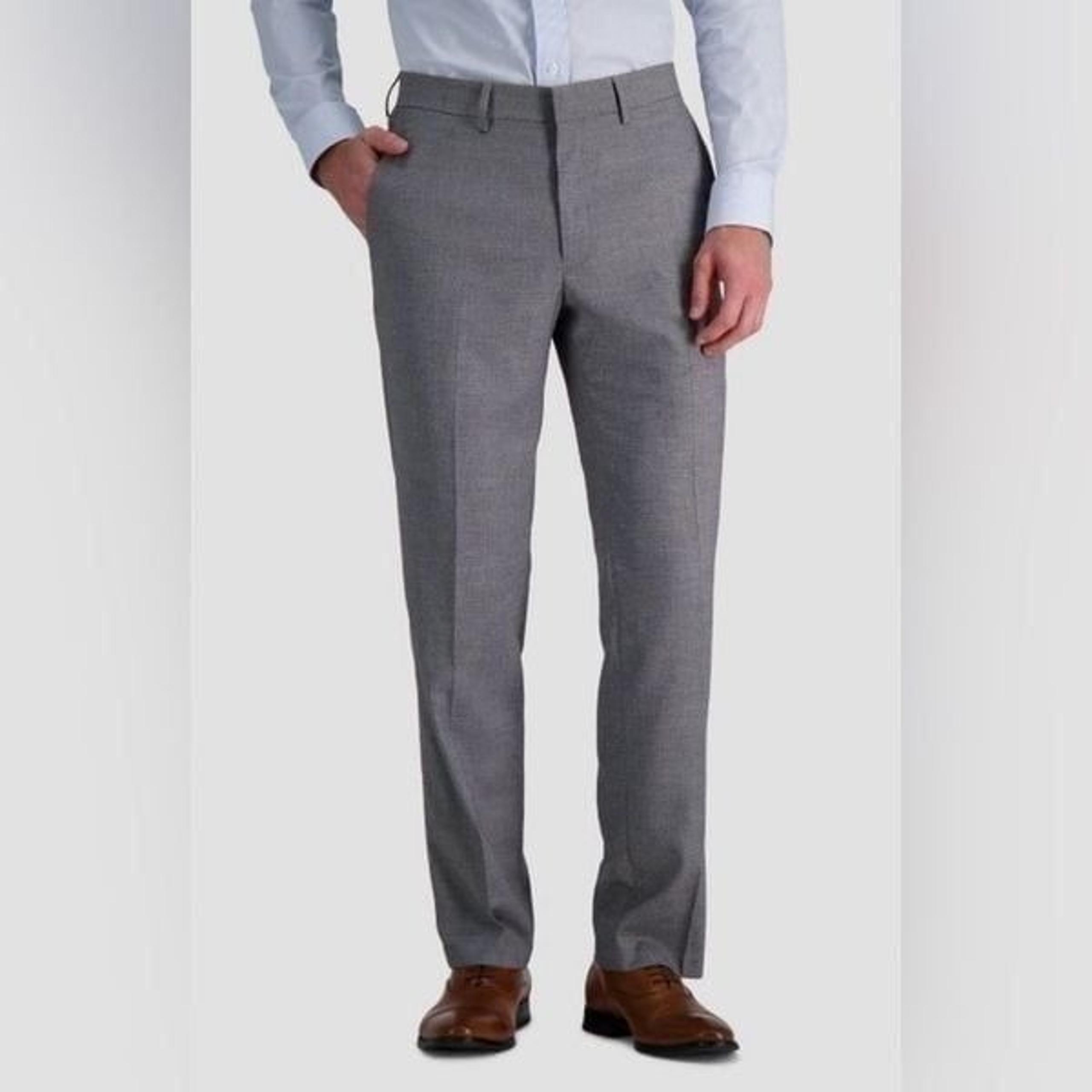 NWT Haggar H26 Men’s Gray Tailored Fit Premium Stretch Suit Pants - Size 40 x 30