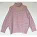 FRNCH Paris Pink Oversized Turtle Neck Soft Sweater Pullover