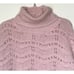 FRNCH Paris Pink Oversized Turtle Neck Soft Sweater Pullover