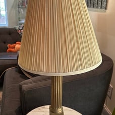 VINTAGE BORGHESE Italian Gold Table Lamp , Home Decor , Column Design 15” / 25”