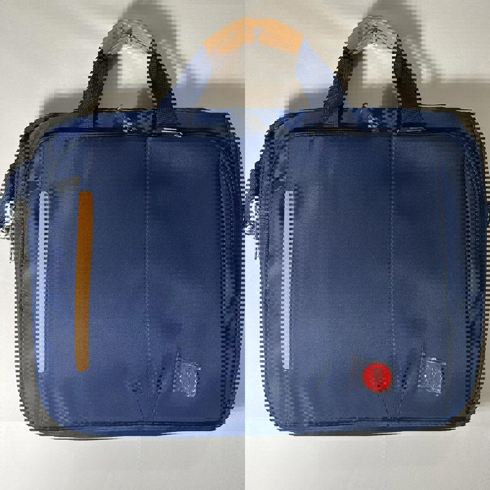 Omnpak 17.3 Laptop Bag Blue Lock New Zipper Shoulder