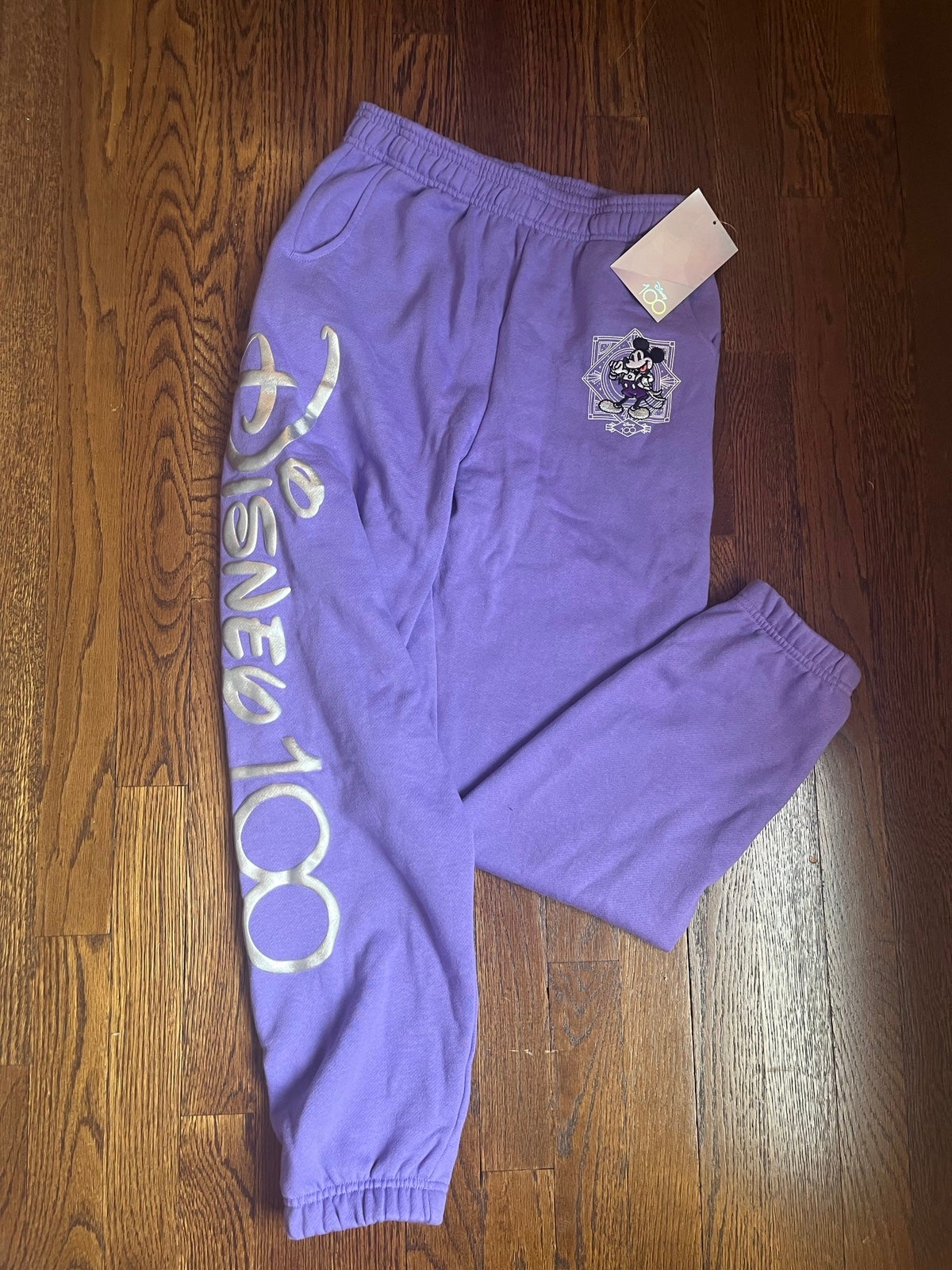 Disney100 Purple Embroidered Sweapants NWT Limited Edition SOLD OUT