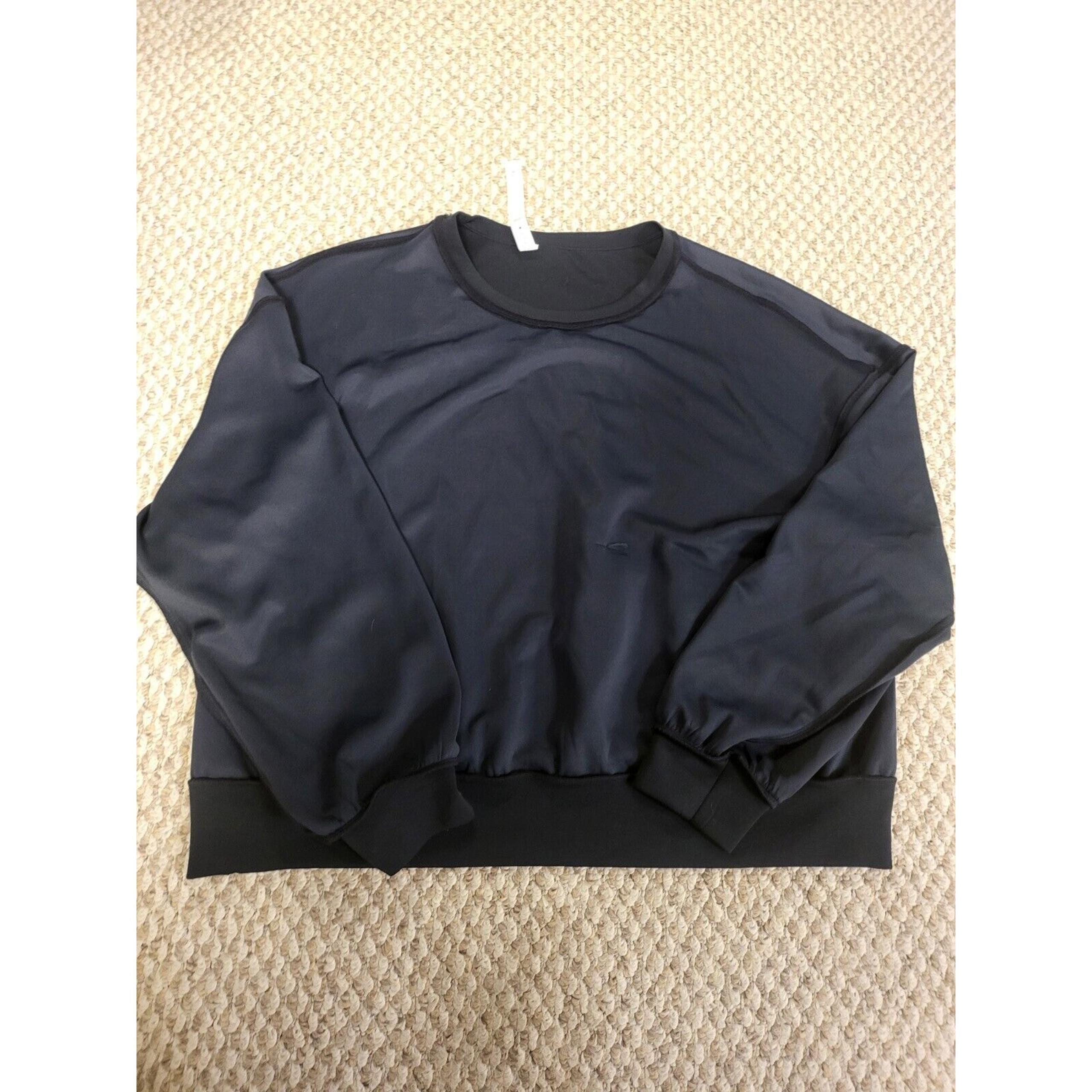 Lululemon Black Sweatshirt Size 12 . Small Snag In Fabric See Pictures