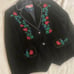 Vintage leather cripple creek western floral women’s jacket