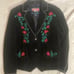 Vintage leather cripple creek western floral women’s jacket