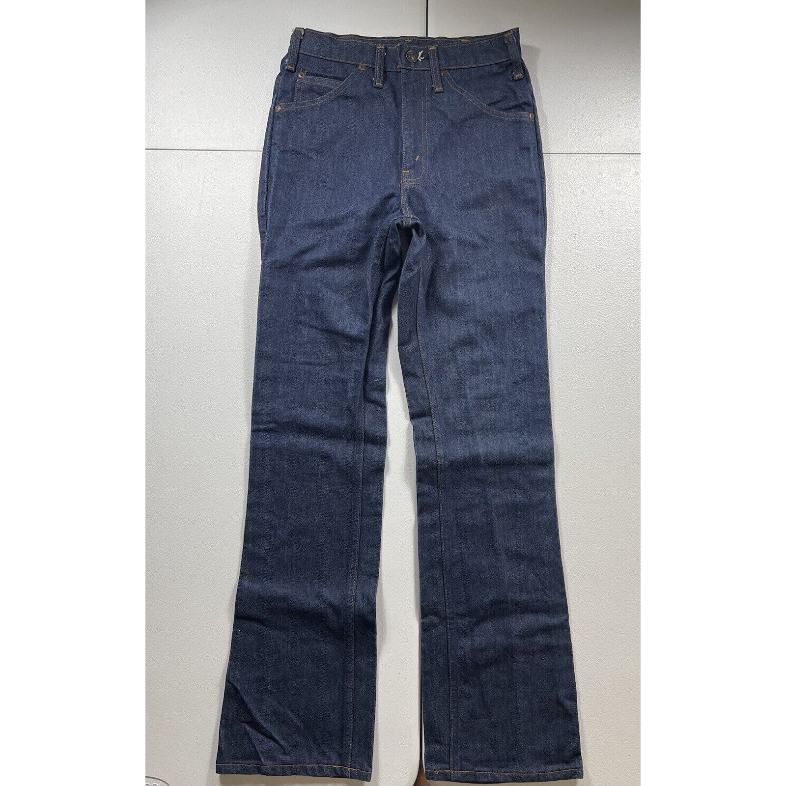 Vintage American Denim Jeans Men’s 26x30 Blue Dark Wash Cowboy Western USA 80s