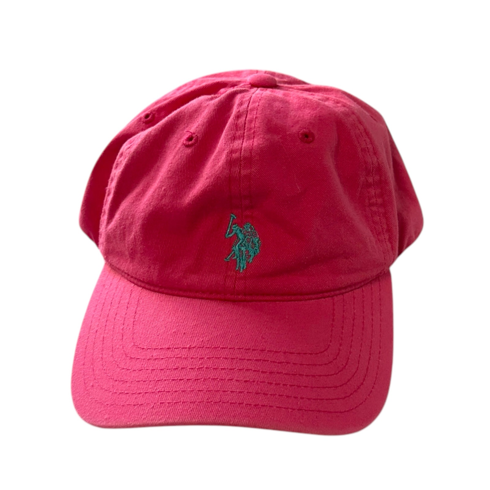 Polo Ralph Lauren Pink Baseball Hat Adjustable Teal Pony Logo Adjustable Unisex