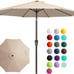 JEAREY 9FT Outdoor Patio Umbrella Outdoor Table Umbrella (Beige)
