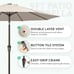 JEAREY 9FT Outdoor Patio Umbrella Outdoor Table Umbrella (Beige)